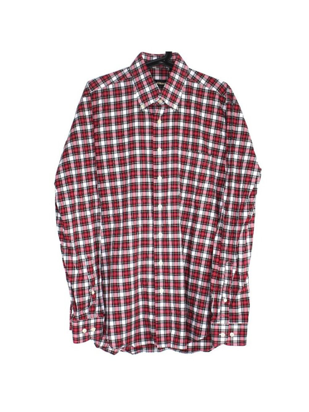 Paul Stuart Mens Large Plaid Lightweight Button Up Shirt A1782